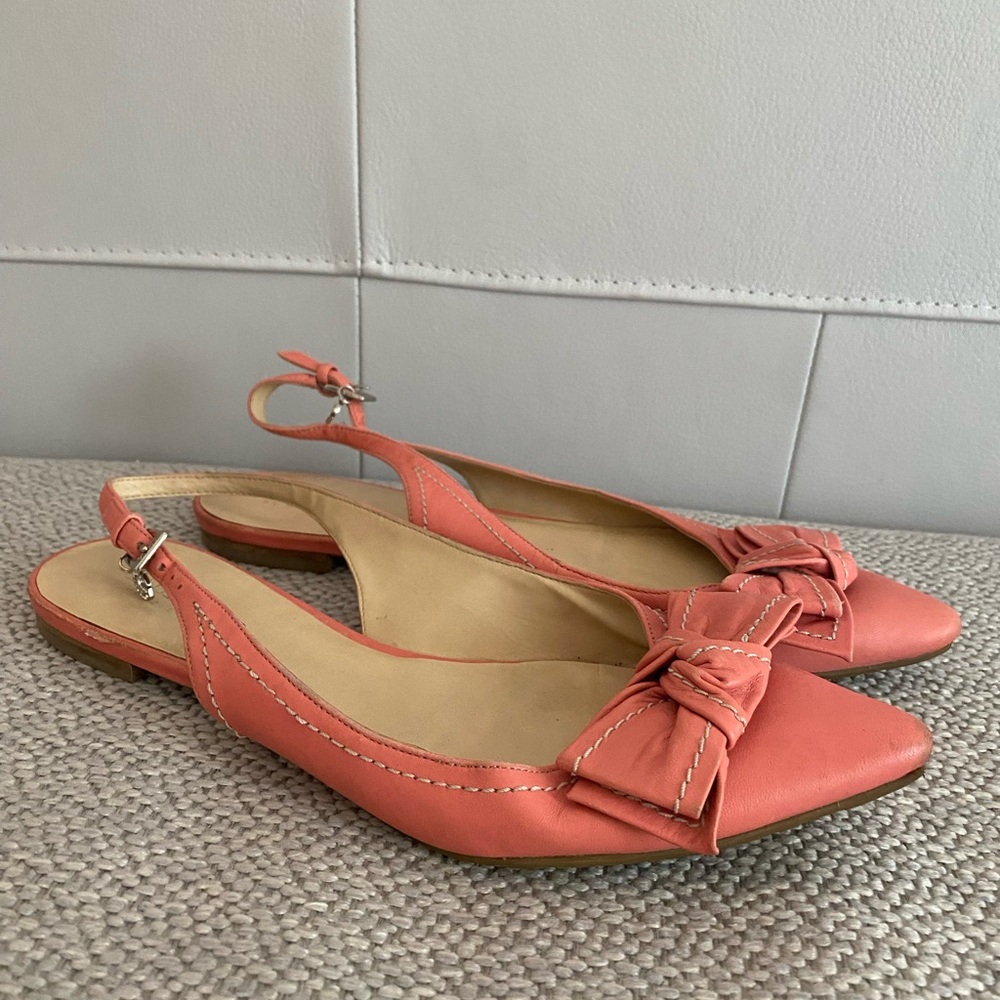 Guess Coral Bow Slingback Flats
